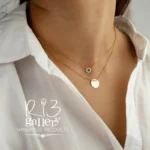 گردنبند طلا زنانه چشم نظر نگینی