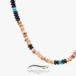گردنبند مردانه چوب سنگ فیروزه