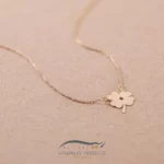گردنبند طلا زنانه طرح گشنیز