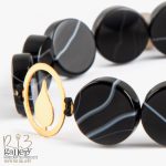 دستبند زنانه طلا سنگ عقیق