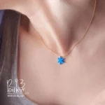 گردنبند اوپال برف آبی
