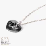 گردنبند نقره زنانه سواروسکی قلب مشکی
