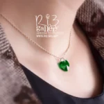 گردنبند نقره زنانه سواروسکی قلب سبز
