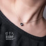 گردنبند نقره زنانه سواروسکی قلب مشکی