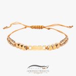 دستبند طلا زنانه سنگ مکعبی