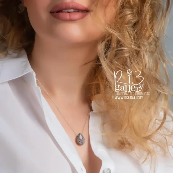 گردنبند نقره زنانه لابرادورایت