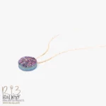 گردنبند طلا زنانه طرح ژئود مولتی‌کالر