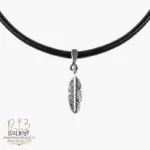 گردنبند نقره زنانه آویز طرح پر