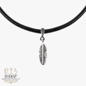 گردنبند نقره زنانه آویز طرح پر