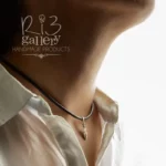 گردنبند نقره زنانه آویز طرح پر