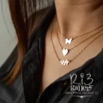 گردنبند طلا زنانه پلاک قلب