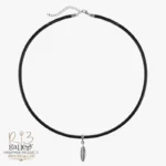 گردنبند نقره زنانه آویز طرح پر