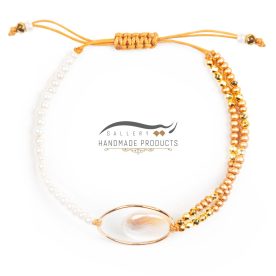 عکس دستبند طلا زنانه مروارید