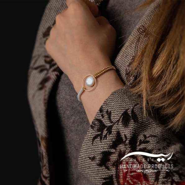جدیدترین مدل دستبند طلا زنانه مروارید