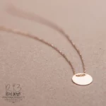گردنبند طلا زنانه پلاک دایره