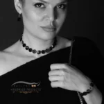 گردنبند طلا زنانه عقیق رگه دار
