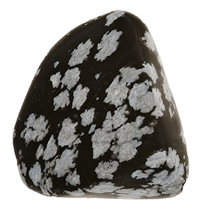 ابسیدین دانه برفی (SNOWFLAKE OBSIDIAN) - سنگ ماه شهریور