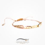 عکس دستبند طلا زنانه مدل طرح سنگ مکعبی