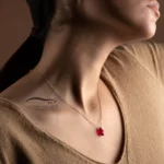 گردنبند طلا زنانه عقیق اشکی