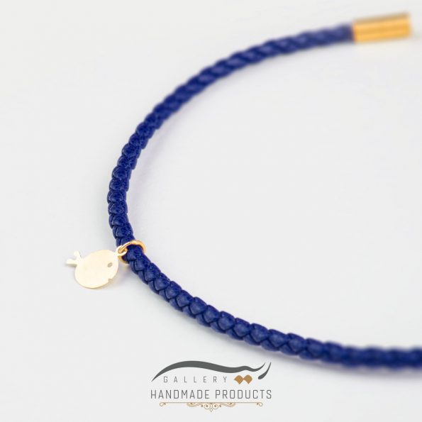 جدیدترین دستبند طلا زنانه ماهی آبی