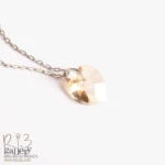 گردنبند نقره زنانه سواروسکی قلب شامپاینی