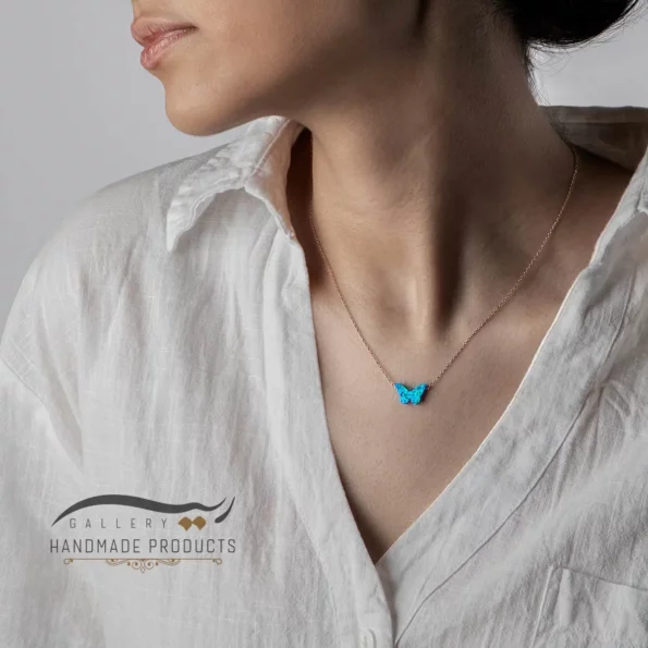 گردنبند طلا زنانه اوپال پروانه