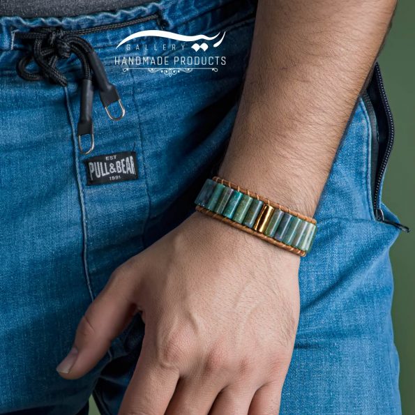 مدل دستبند طلا چرمی کارائیب
