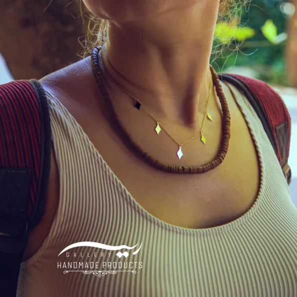 گردنبند طلا زنانه خشت