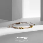 دستبند طلا زنانه سنگ مکعبی