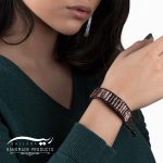مدل دستبند چرم زنانه ویستریا