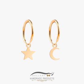 گوشواره طلا زنانه ماه و ستاره