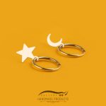 جدیدترین عکس گوشواره طلا زنانه ماه و ستاره
