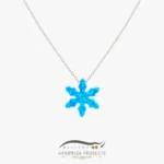 گردنبند نقره زنانه اوپال برف آبی