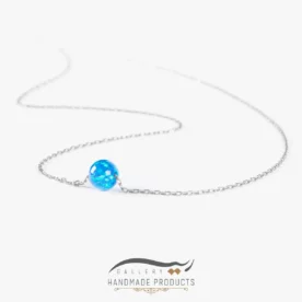 گردنبند نقره زنانه گوی اوپال اقیانوسی