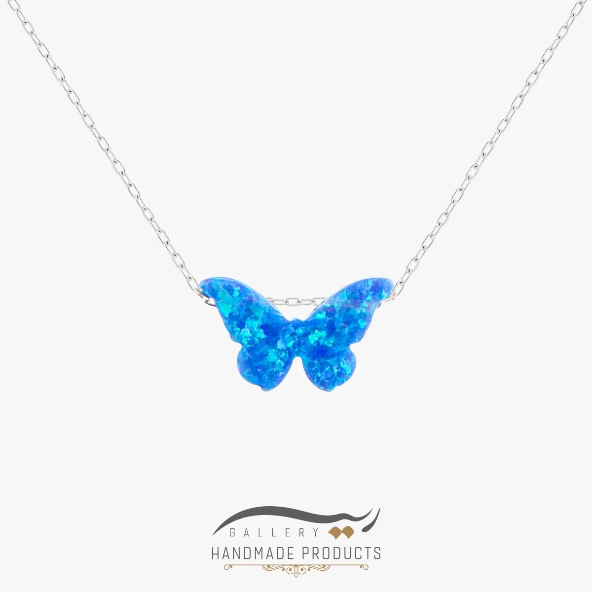 گردنبند نقره زنانه اوپال پروانه