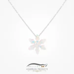 گردنبند نقره زنانه اوپال برف سفید