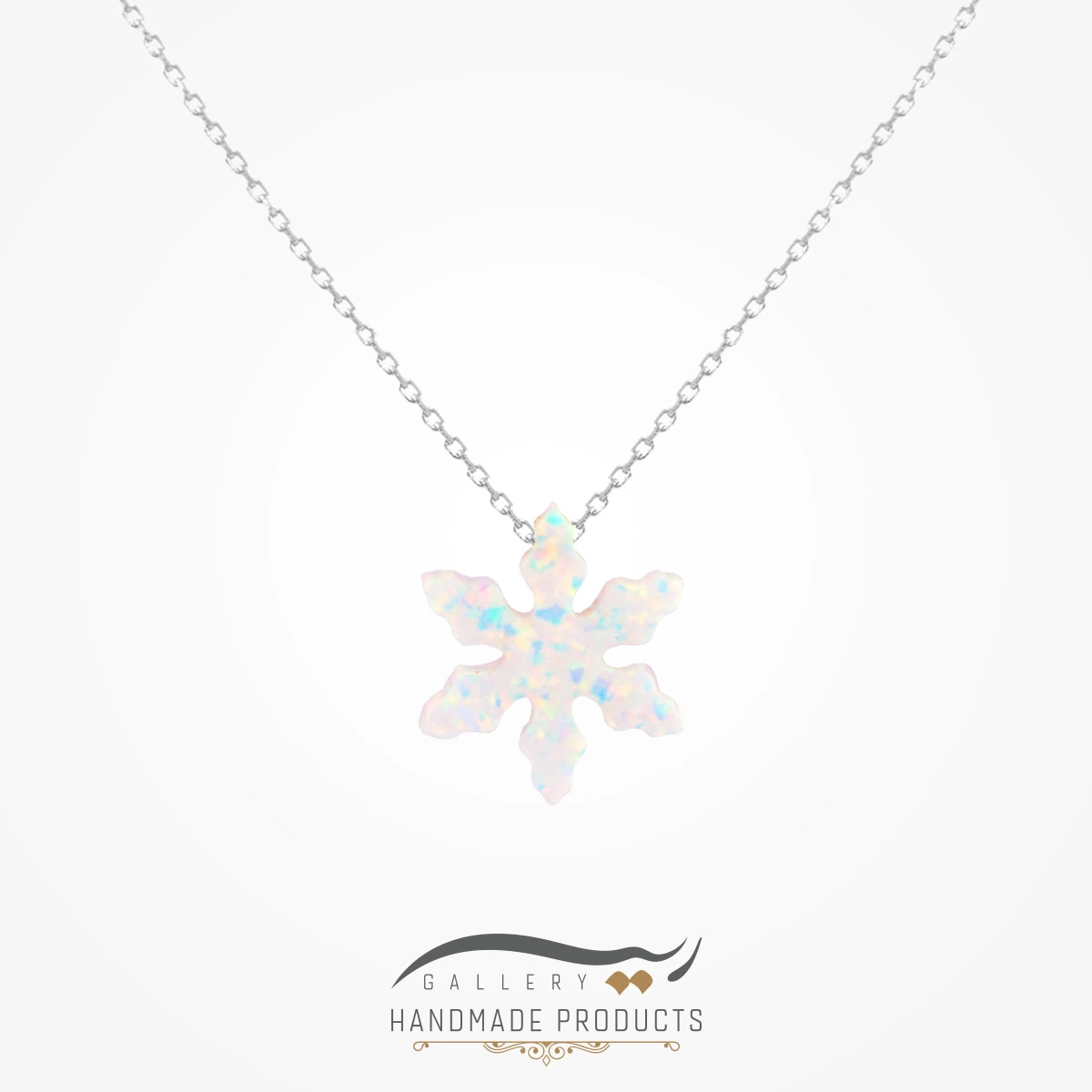 01-Ri3-5274-Silver گردنبند نقره زنانه اوپال برف سفید