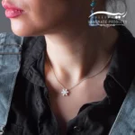 گردنبند نقره زنانه اوپال برف سفید