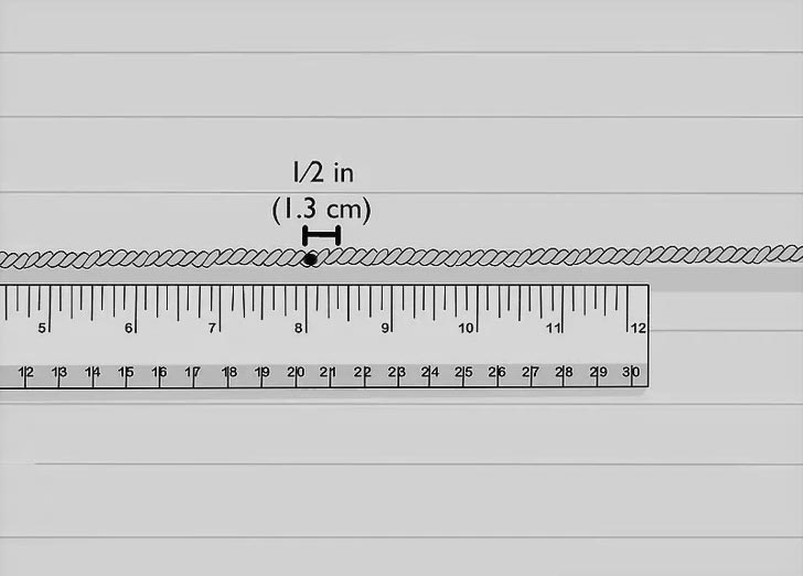 تعیین سایز دستبند با خط کش و نخ