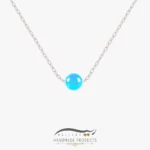 گردنبند نقره زنانه گوی اوپال ایسلند