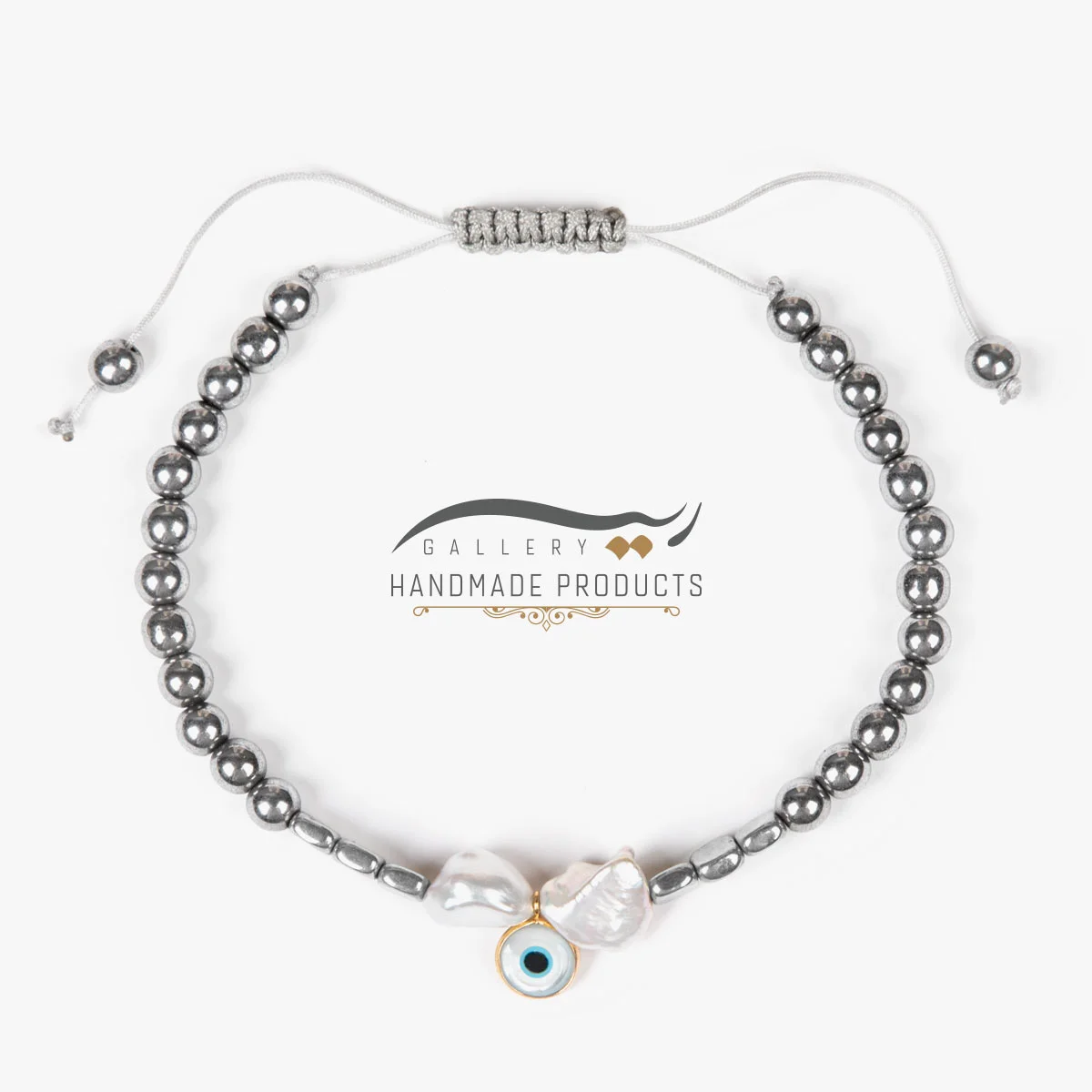 دستبند طلا زنانه چشم نظر و مروارید