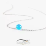 گردنبند نقره زنانه گوی اوپال ایسلند