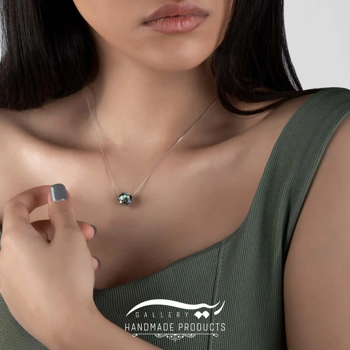 گردنبند نقره زنانه آبالون