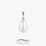 پلاک نقره زنانه صدف اشکی