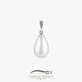 پلاک نقره زنانه صدف اشکی