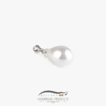 پلاک نقره زنانه صدف اشکی