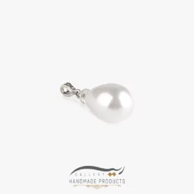 پلاک نقره زنانه صدف اشکی