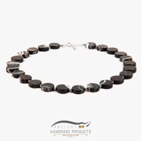 گردنبند نقره زنانه عقیق رگه دار