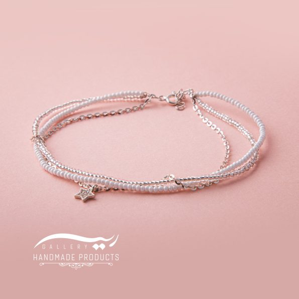 women's silver anklet Star