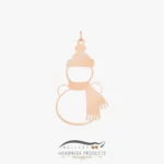 پلاک طلا زنانه آدم برفی